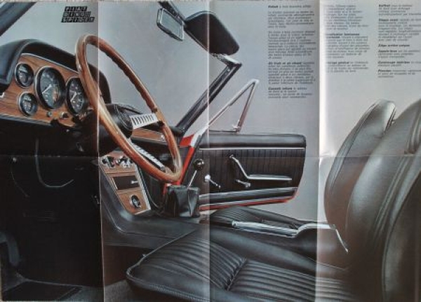 Fiat Dino Spider 2400 Modelprogram 1967 Carbrochure map (7989)
